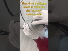 Unión rotativa de eje ciego con anillo deslizante que integra alimentación y señal de codificador