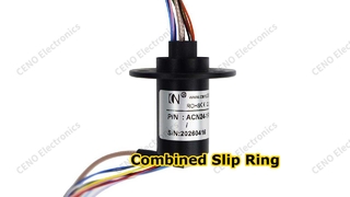Anillo colector compacto para transmisión mixta de señal y potencia