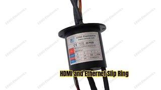 Anillo colector híbrido para transmisión HDMI y Gigabit Ethernet