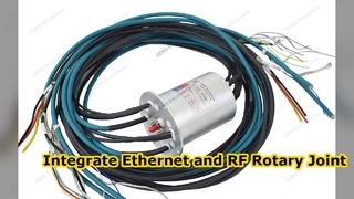 Integre la señal Ethernet y la junta giratoria RF