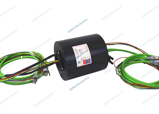 Uso de la industria de Ring Integrated Slip Ring For del resbalón de Gigabit Ethernet de 2 canales