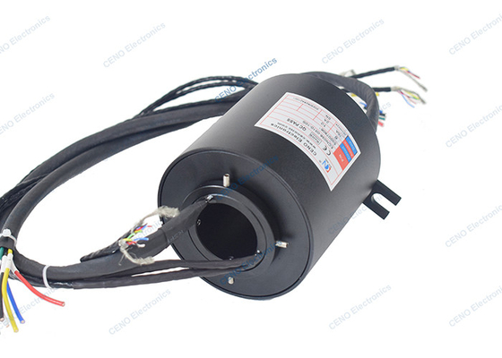 Anillo colector de señal de servomotores 300rpm con colector de energía eléctrica de orificio pasante