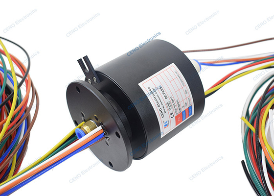 La unión rotatoria neumática integrada 250rpm del anillo colectando combinó energía eléctrica y