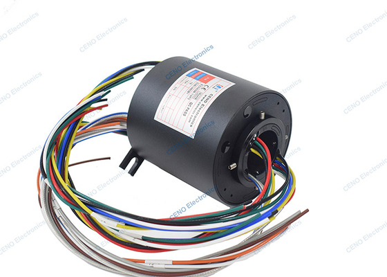 A través del agujero conductor de energía anillos de resbalón colector con articulación eléctrica rotativa