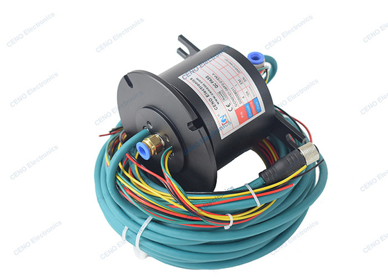 1MPa Unión rotativa neumática de aire Combinación de energía eléctrica Ethernet Anillo de deslizamiento de señal