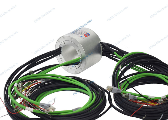 Anillos de deslizamiento de señal Ethernet de baja temperatura con diámetro interno a través del agujero de 65 mm