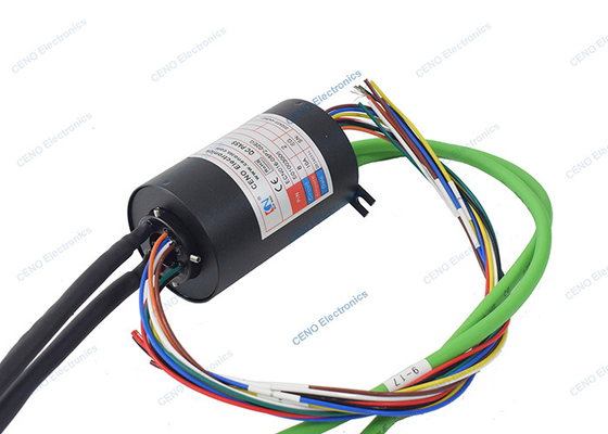 2 circuitos 1000M Ethernet Anillo de deslizamiento de señal con 8 circuitos 10A Para la industria