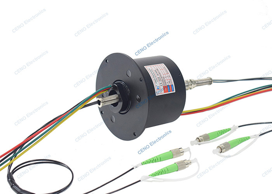 2 SM Fibra óptica articulación rotativa con 3 circuitos 15A Forjas integradas anillo de deslizamiento
