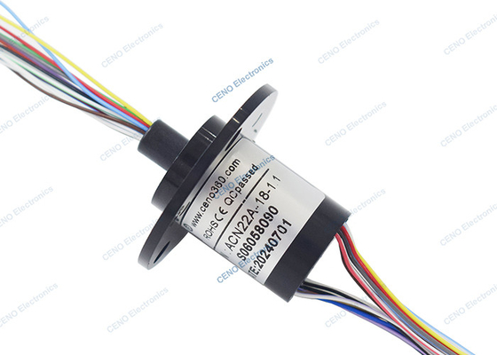 18 circuitos 2A miniatura de anillo de resbalón cápsula con 300rpm para el robot de barrido