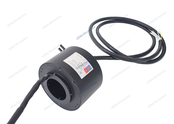 Anillo de deslizamiento conductor con conectores eléctricos rotativos a través del taladro para la industria