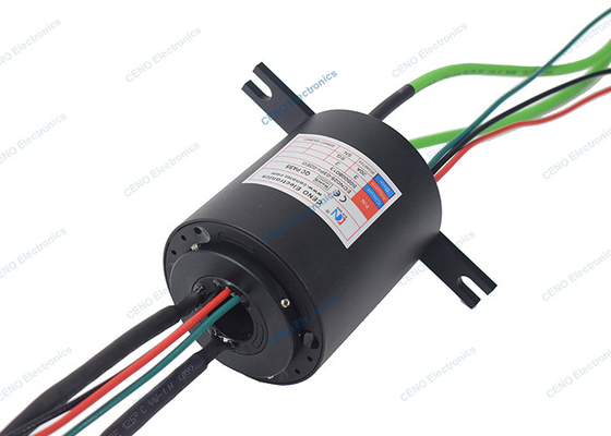 Grado de protección IP41 Anillo de deslizamiento a través del orificio con señal Gigabit Ethernet e instalación de brida