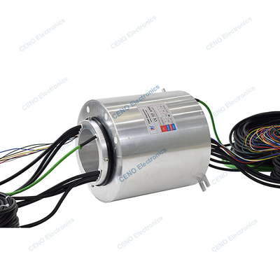 Anillo de deslizamiento a prueba de agua con 15 circuitos de señal Ethernet de energía eléctrica y conector eléctrico giratorio