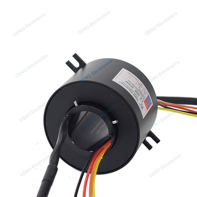 Anillo de deslizamiento por perforación con conectores eléctricos giratorios para la industria