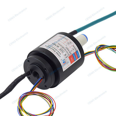 Integración de señal de Ethernet de potencia y anillo de deslizamiento neumático de unión rotativa hidráulica