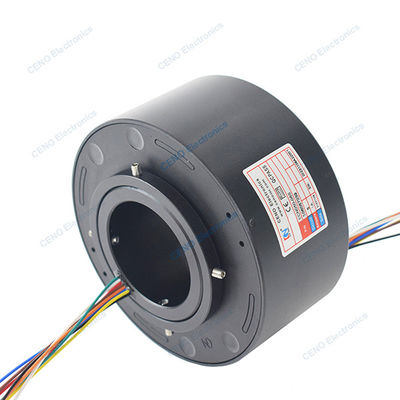 Anillo de deslizamiento a través del agujero con perforación interna y unión rotativa de potencia eléctrica opcional