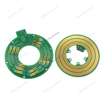 Anillo de deslizamiento de panqueques de estilo PCB con energía eléctrica y señal CAN para brazos de robot
