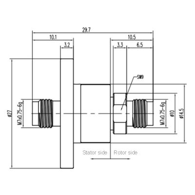 Radio Frequency Rotary Joint with Frequency Range DC-67GHz for Radar antenna