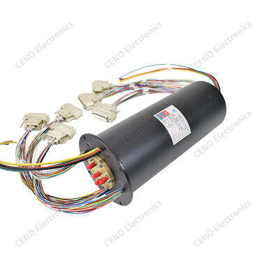 Anillo de deslizamiento multicanal para rotación continua de 360° sin torsión de alambre