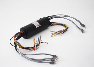 Conector del anillo colectando de Ernet de la junta rotatoria de la señal de Ethernet RJ45 con la conexión de cable del gato