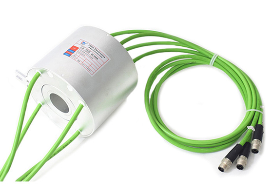 colector rotatorio agujereado interno del eje del hueco de 38.1m m el 100M Ethernet Slip Rings
