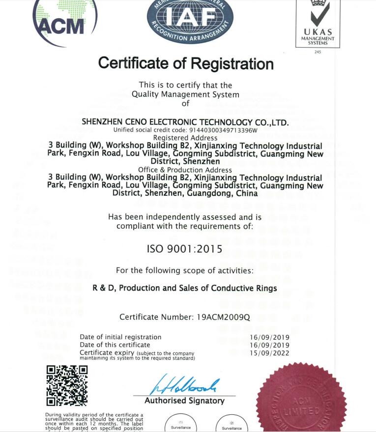 China CENO Electronics Technology Co.,Ltd Certificaciones